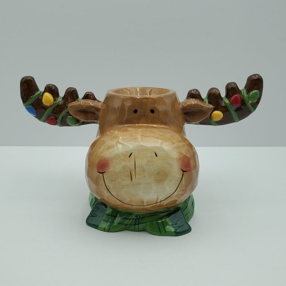 Home Interiors Other - Home Interiors Moose Tea Light Candle Holder Christmas Holiday Decoration